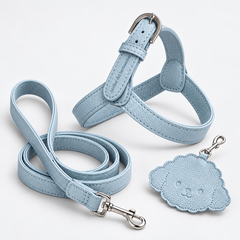 Kit Pettorina e Guinzaglio in pelle + Porta Sacchetti