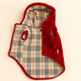 Red Passion – Pelliccia Ecologica con Cappuccio per Barboncini