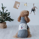 Maglioncino "Mr. Rudolph la Renna" | Fatto a Mano in Lana Merino per Cani di Taglia Medio-Piccola