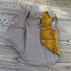 Piumino Oxford in Ecopelle Gialla Invecchiata | Un Classico per Barboncini