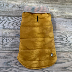 Piumino Oxford in Ecopelle Gialla Invecchiata | Un Classico per Barboncini