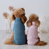 Maglioncino "Baby" Punto Nocciolina - Fatto a Mano in Lana Merino - Rosa, Celeste, Beige - per cani di piccola taglia