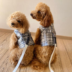 Pettorina impermeabile "Tartan" per barboncini | Abbigliamento per Cani Fatto a Mano