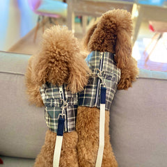 Pettorina impermeabile "Tartan" per barboncini | Abbigliamento per Cani Fatto a Mano