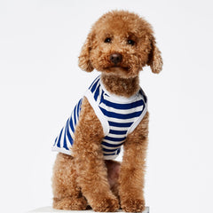 Canottiera - bianca e blu