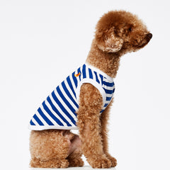 Canottiera - bianca e blu