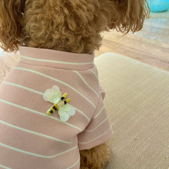 Felpetta rosa antico con ape rilievo