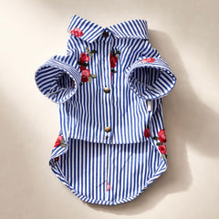 Camicia Positano Blu | Abbigliamento per Barboncini