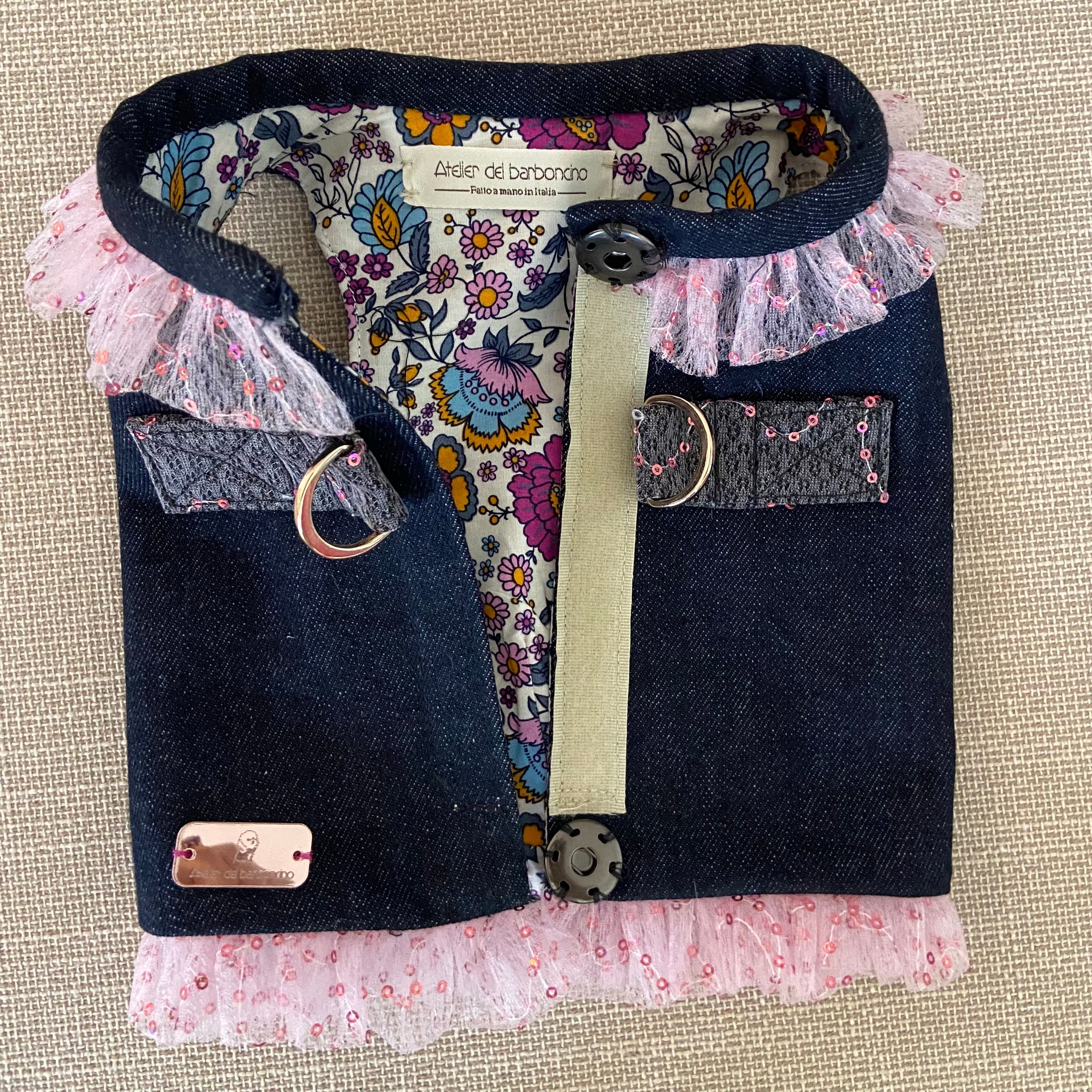 Pettorine Sartoriali Creative in Jeans per Barboncini | Edizione Limitata