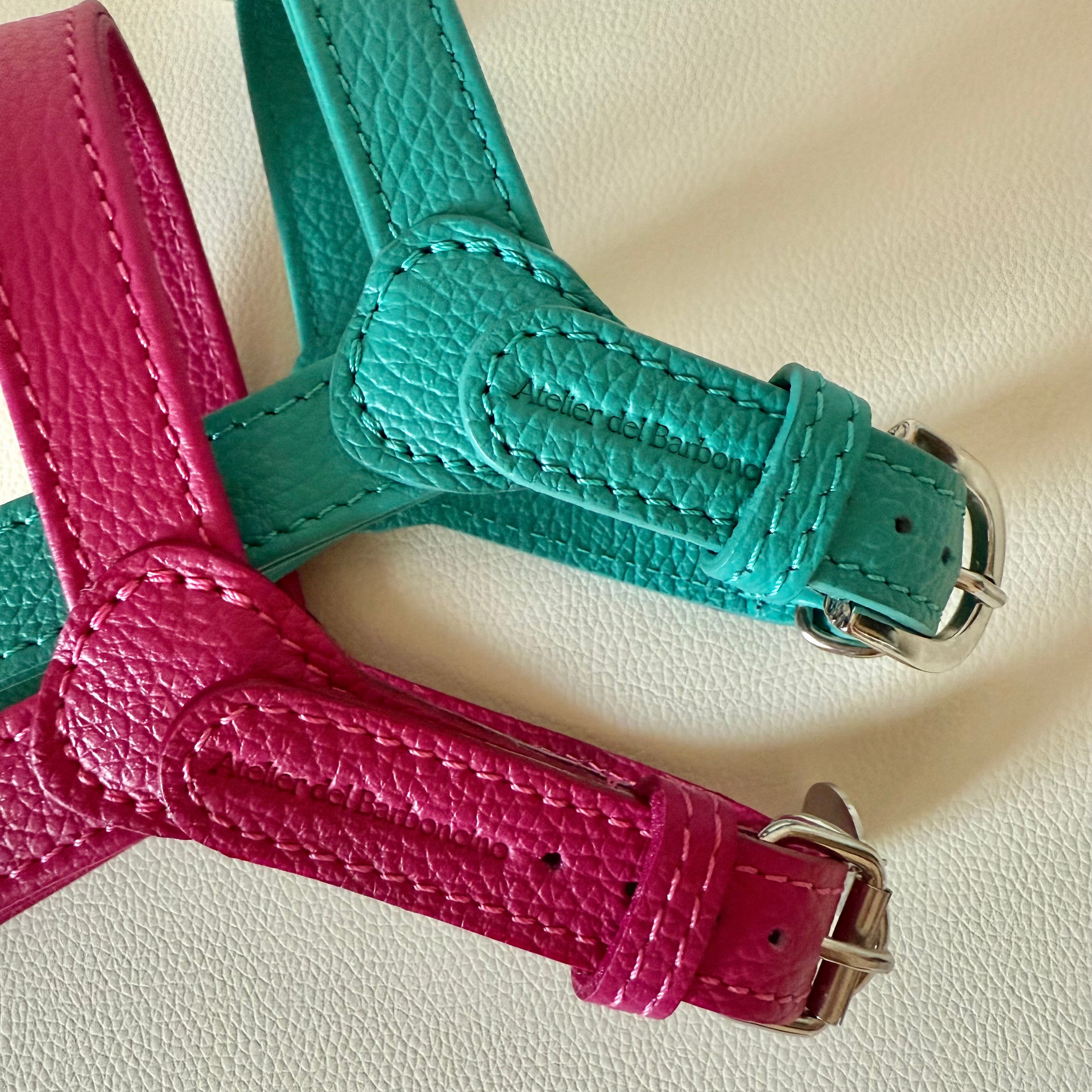 Combo Pettorina e Guinzaglio "Chianti" in pelle | Artigianato Italiano per Barboncino