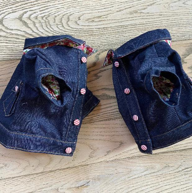 Giacchetto jeans per Barboncino | Denim, Bianco, Rosa, Oro