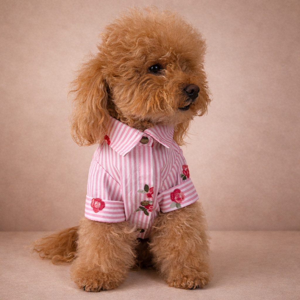 Camicia Positano Rosa | Abbigliamento per Barboncini