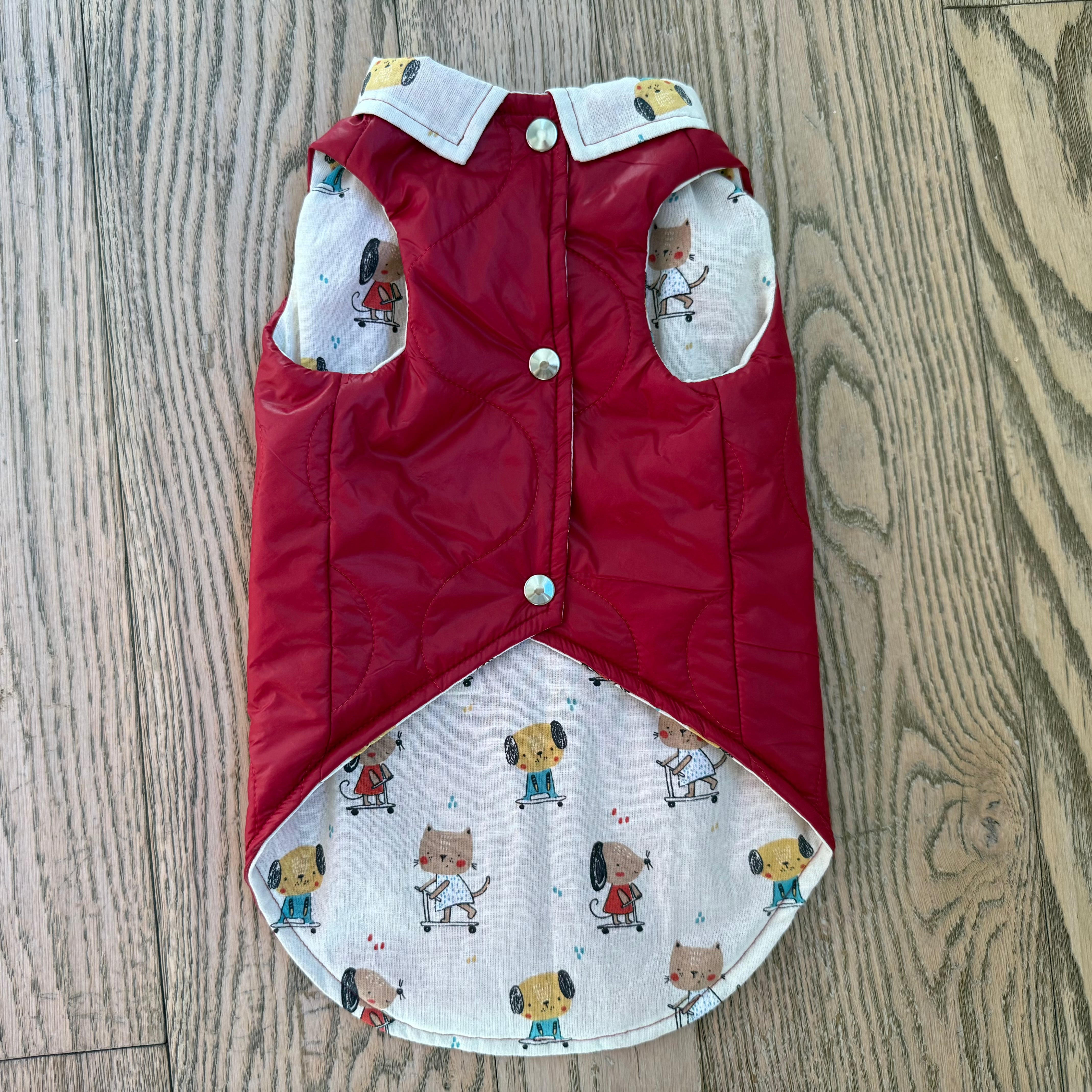 Piumino Scarlet | Eleganza in Rosso per Barboncini