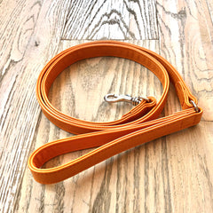 Camel leather leash