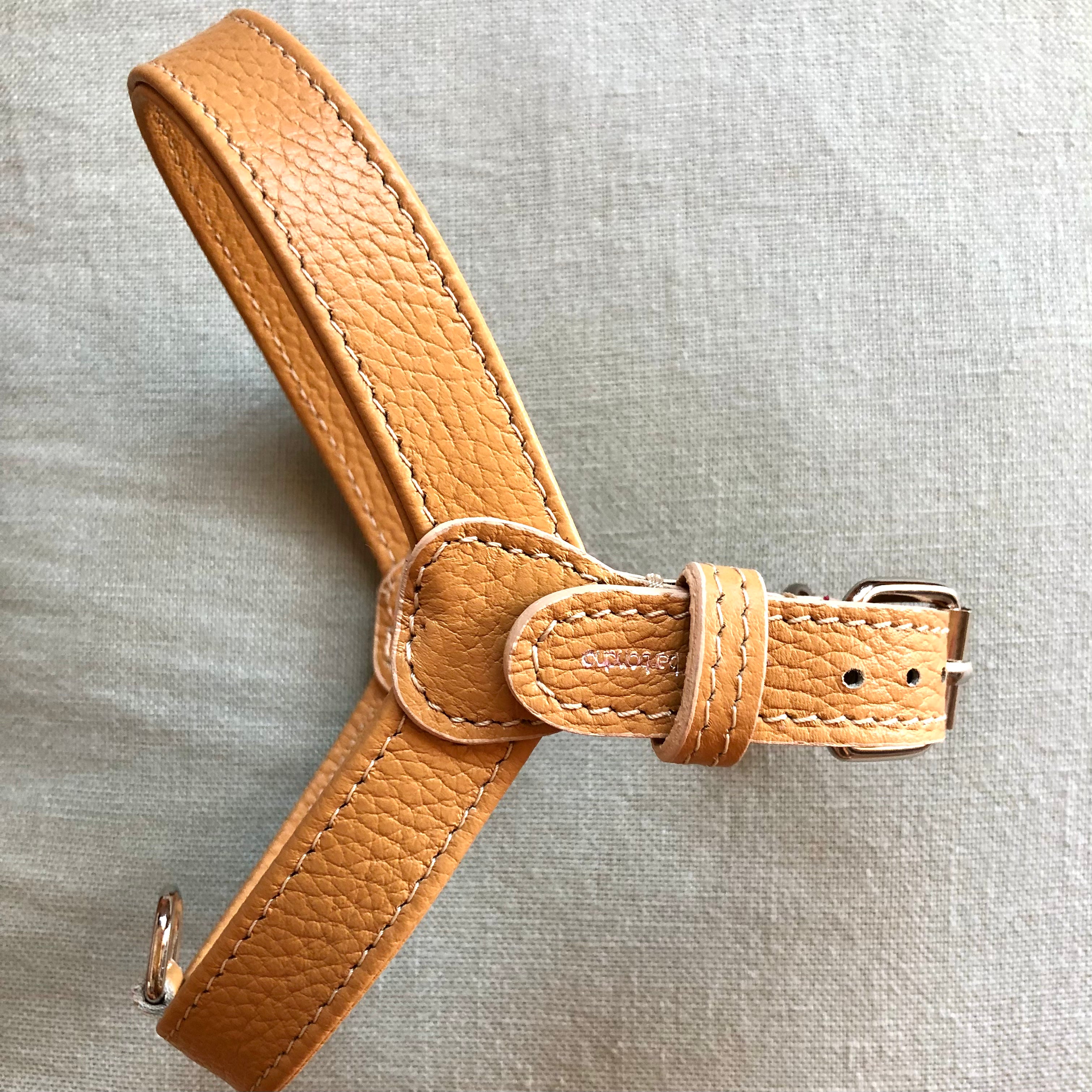 Pettorina Siena in pelle Beige - Eleganza Artigianale Made in Italy