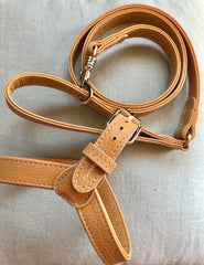 Camel leather leash