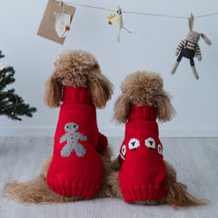 Maglioncino "Mr. Ginger" Rosso | Fatto a mano in Lana Merino per Cani di Taglia Medio-Piccola