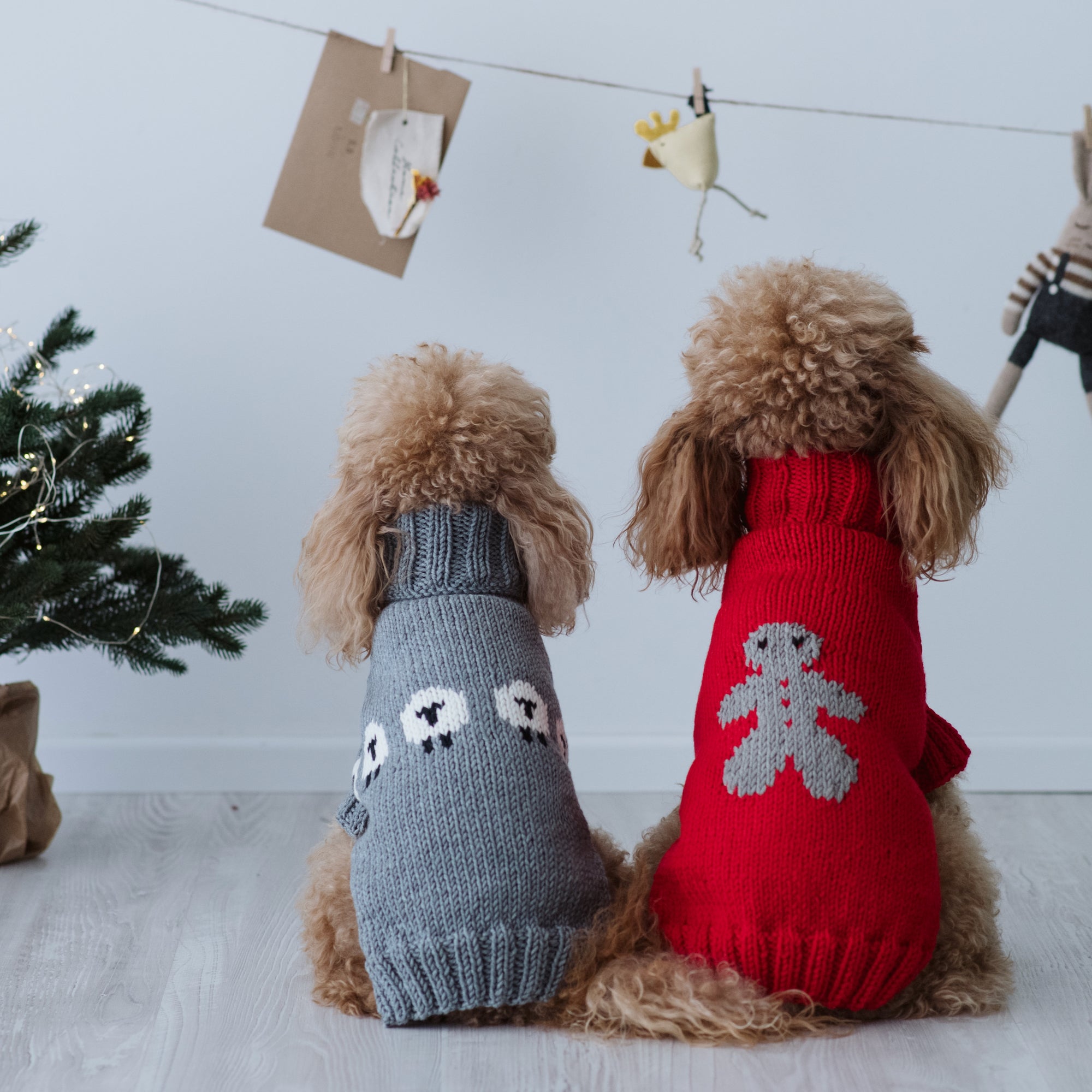 Maglioncino "Mr. Ginger" Rosso | Fatto a mano in Lana Merino per Cani di Taglia Medio-Piccola