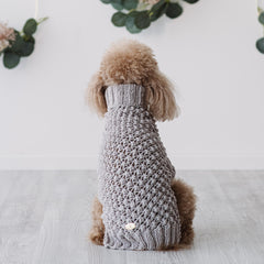 Maglioncino "Baby" Punto Nocciolina - Fatto a Mano in Lana Merino - Rosa, Celeste, Beige - per cani di piccola taglia