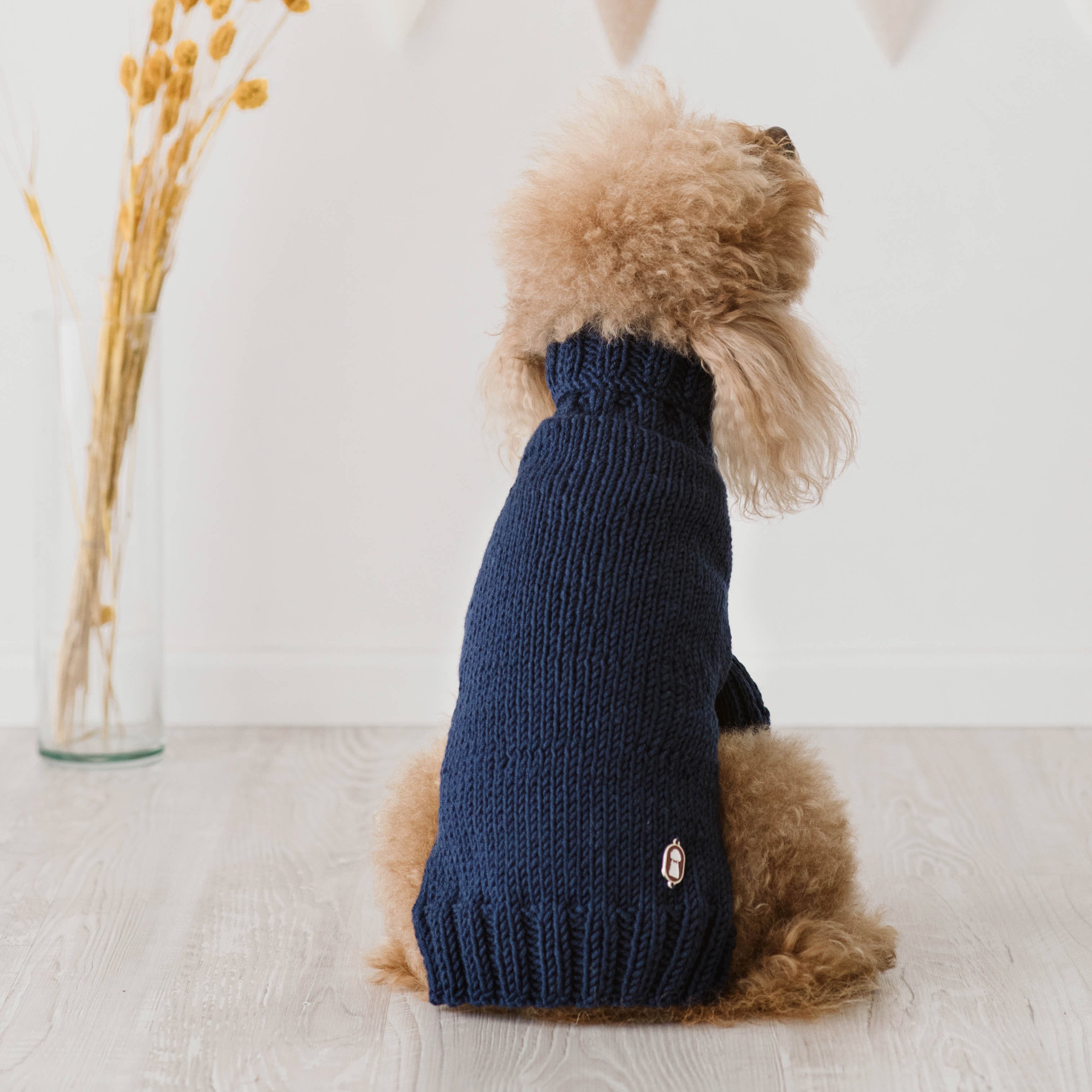 Maglioncino "Dafne" in vari colori - Fatto a Mano in Lana Merino - per cani di piccola taglia