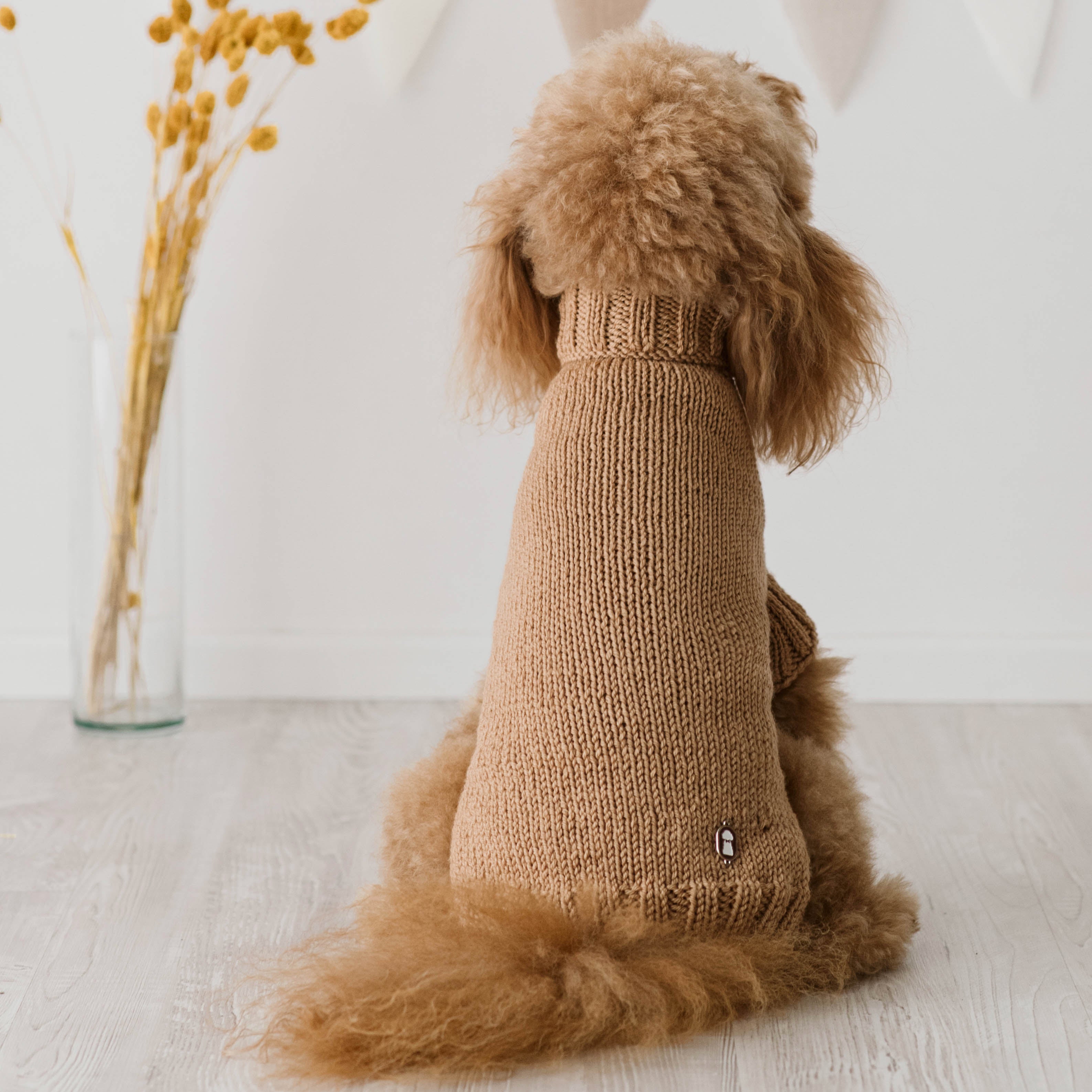 Maglioncino "Dafne" in vari colori - Fatto a Mano in Lana Merino - per cani di piccola taglia