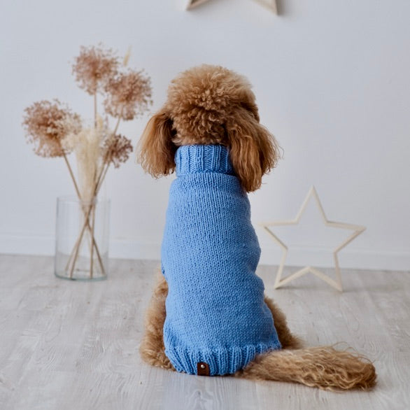 Maglioncino "Dafne" in vari colori - Fatto a Mano in Lana Merino - per cani di piccola taglia