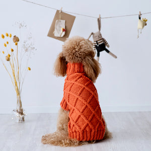 Cozy Orange Sweater - Hand Made