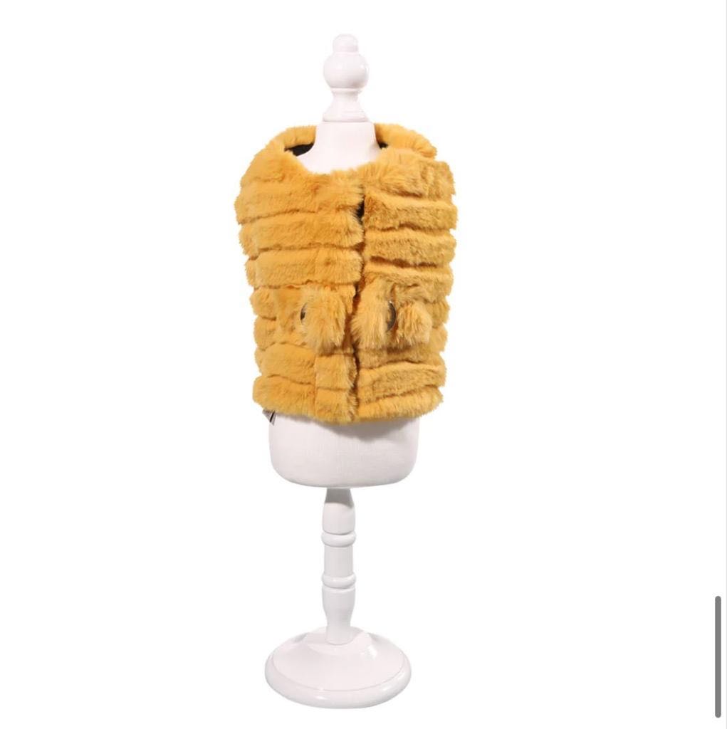 Faux fur harness - stripes