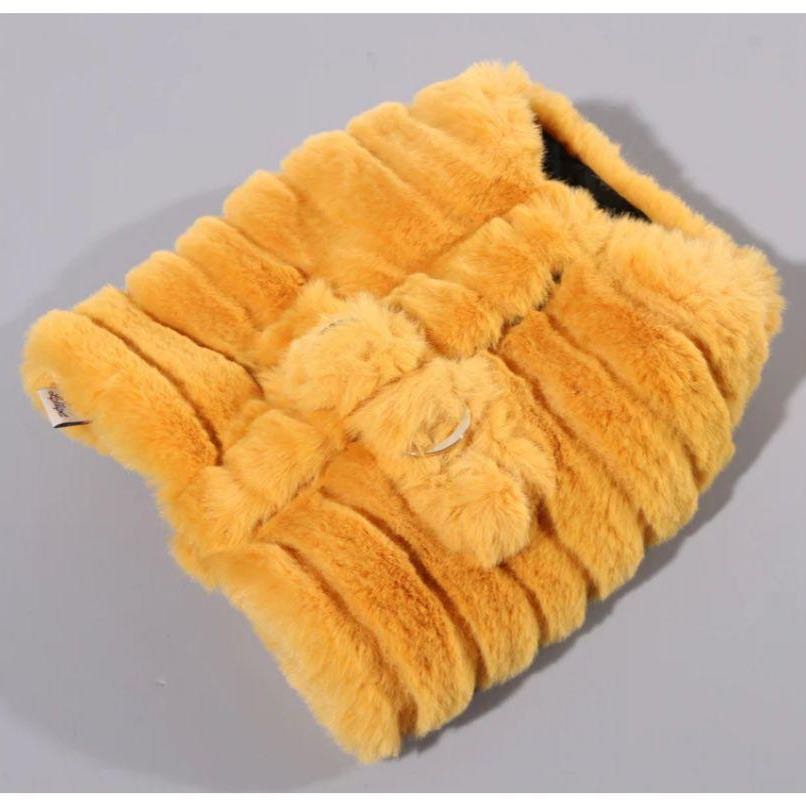 Faux fur harness - stripes