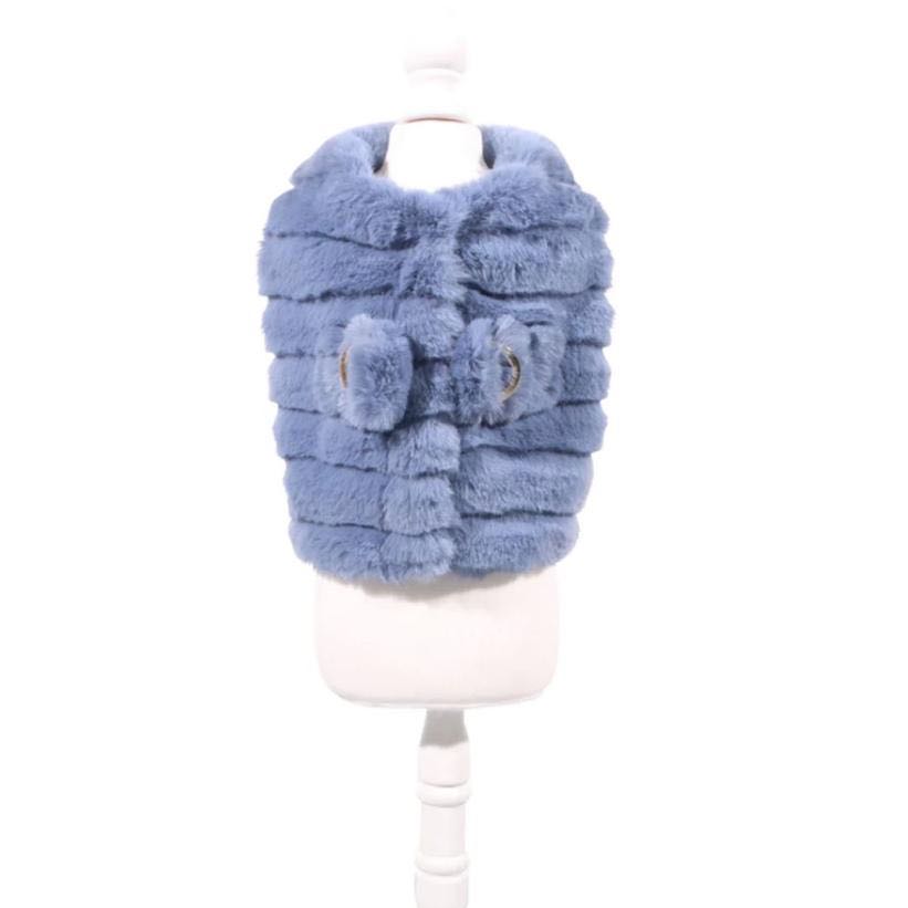Faux fur harness - stripes