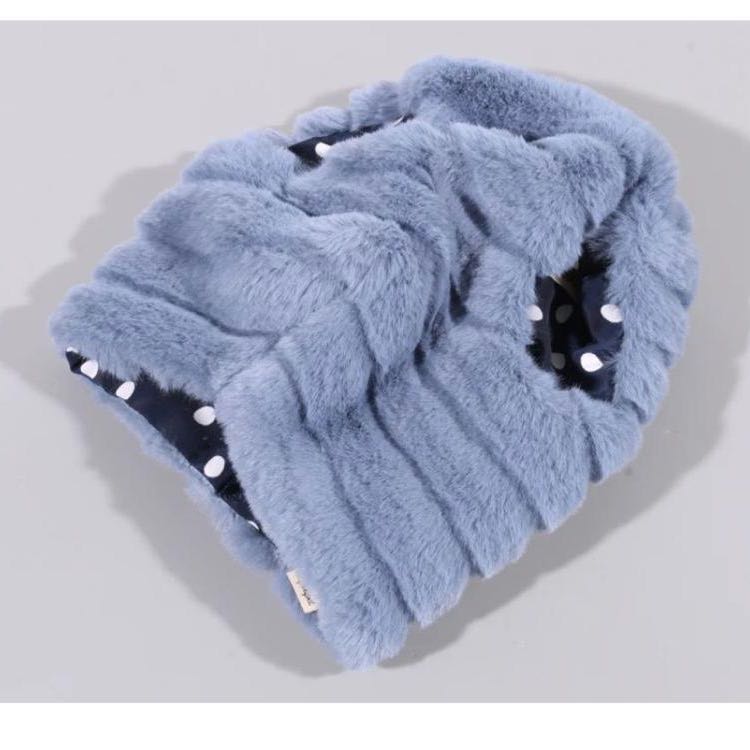 Faux fur harness - stripes