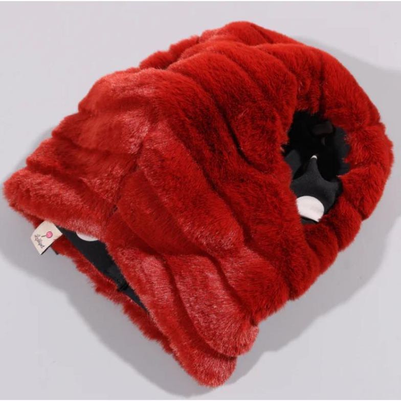 Faux fur harness - stripes