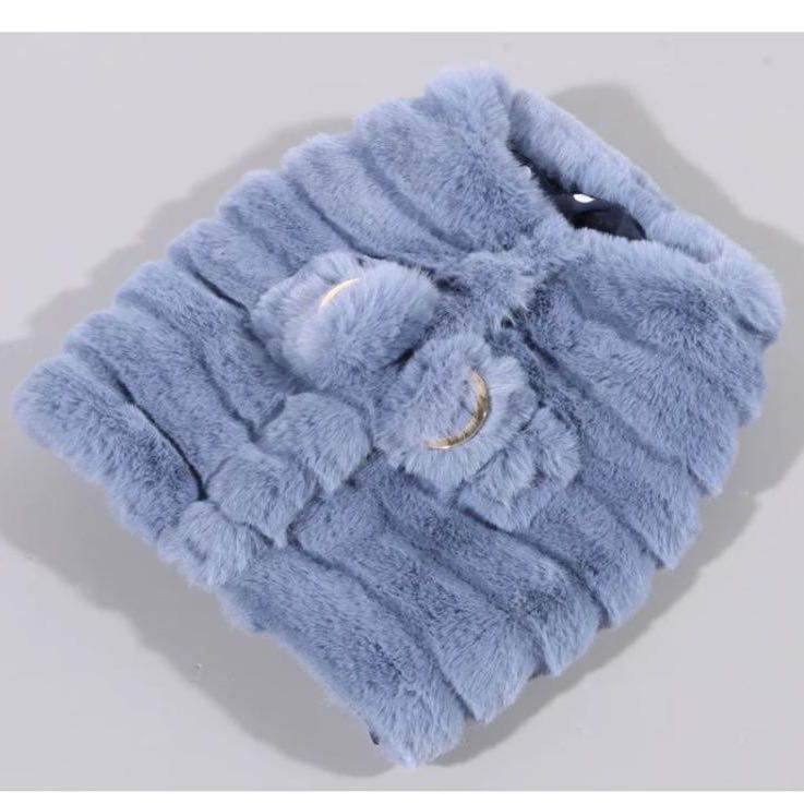 Faux fur harness - stripes