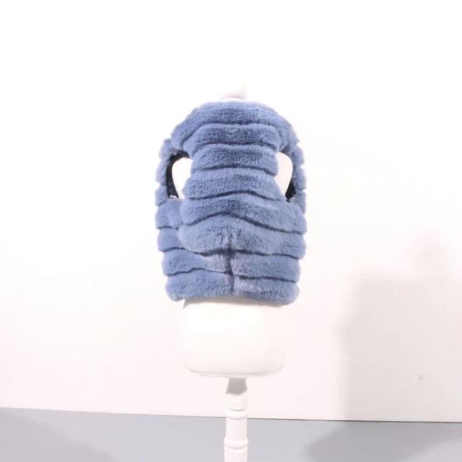 Faux fur harness - stripes