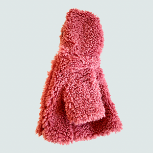 Teddy jacket with hood - Pink