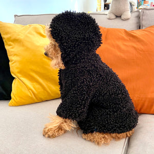 Giacca Teddy con cappuccio - Black