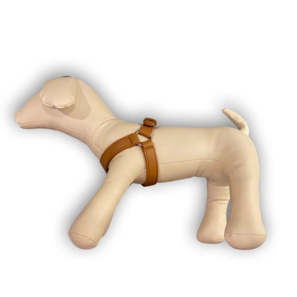 Pettorina in pelle cammello