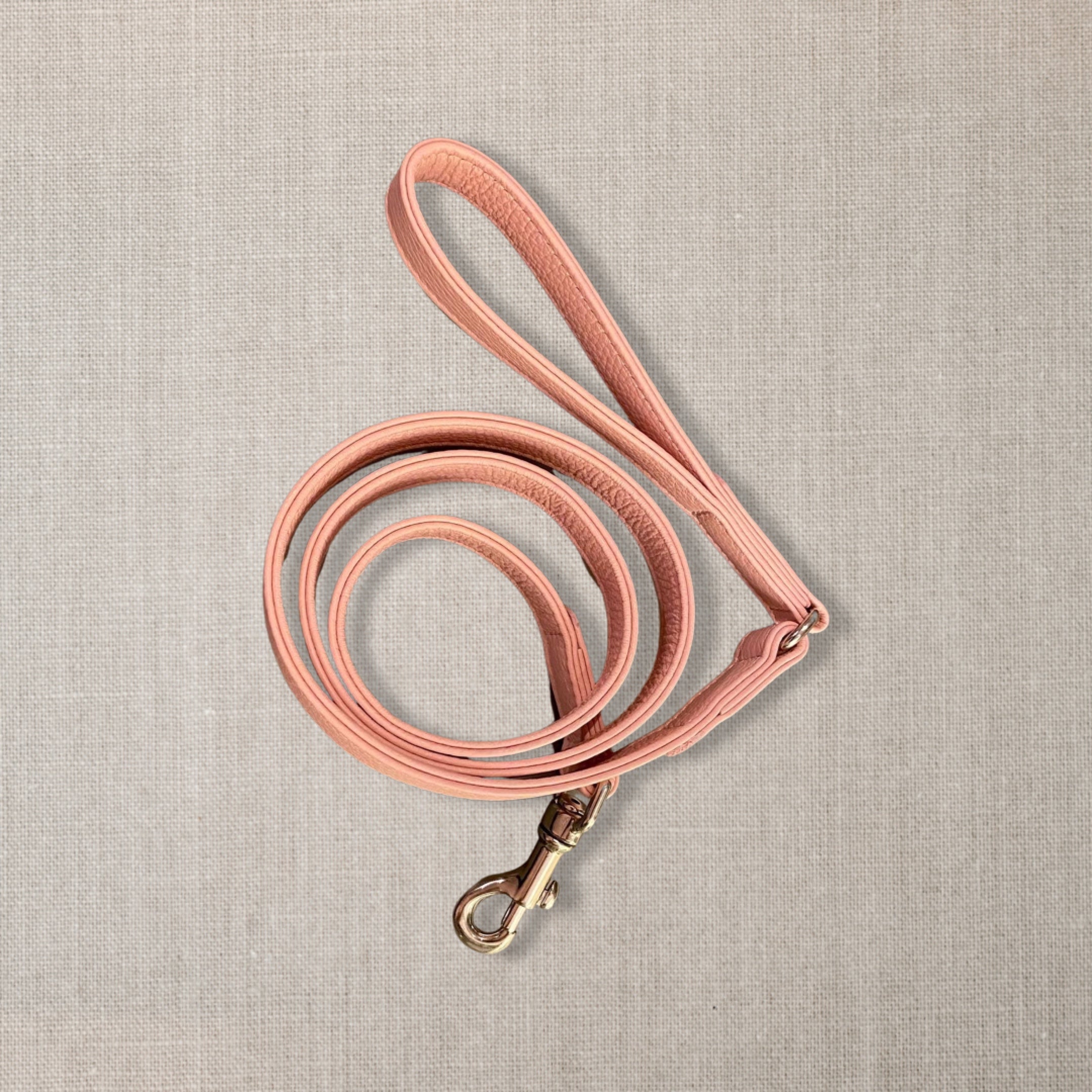 Guinzaglio Venezia in pelle Rosa - Eleganza Artigianale Made in Italy