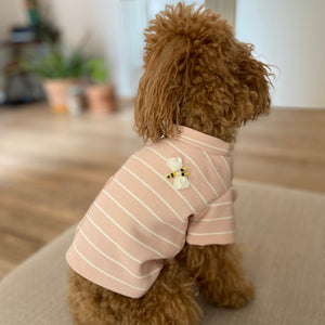 Tshirt rosa antico con ape rilievo