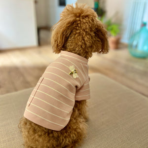 Tshirt rosa antico con ape rilievo