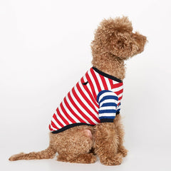 Striped T-shirt - red and blue